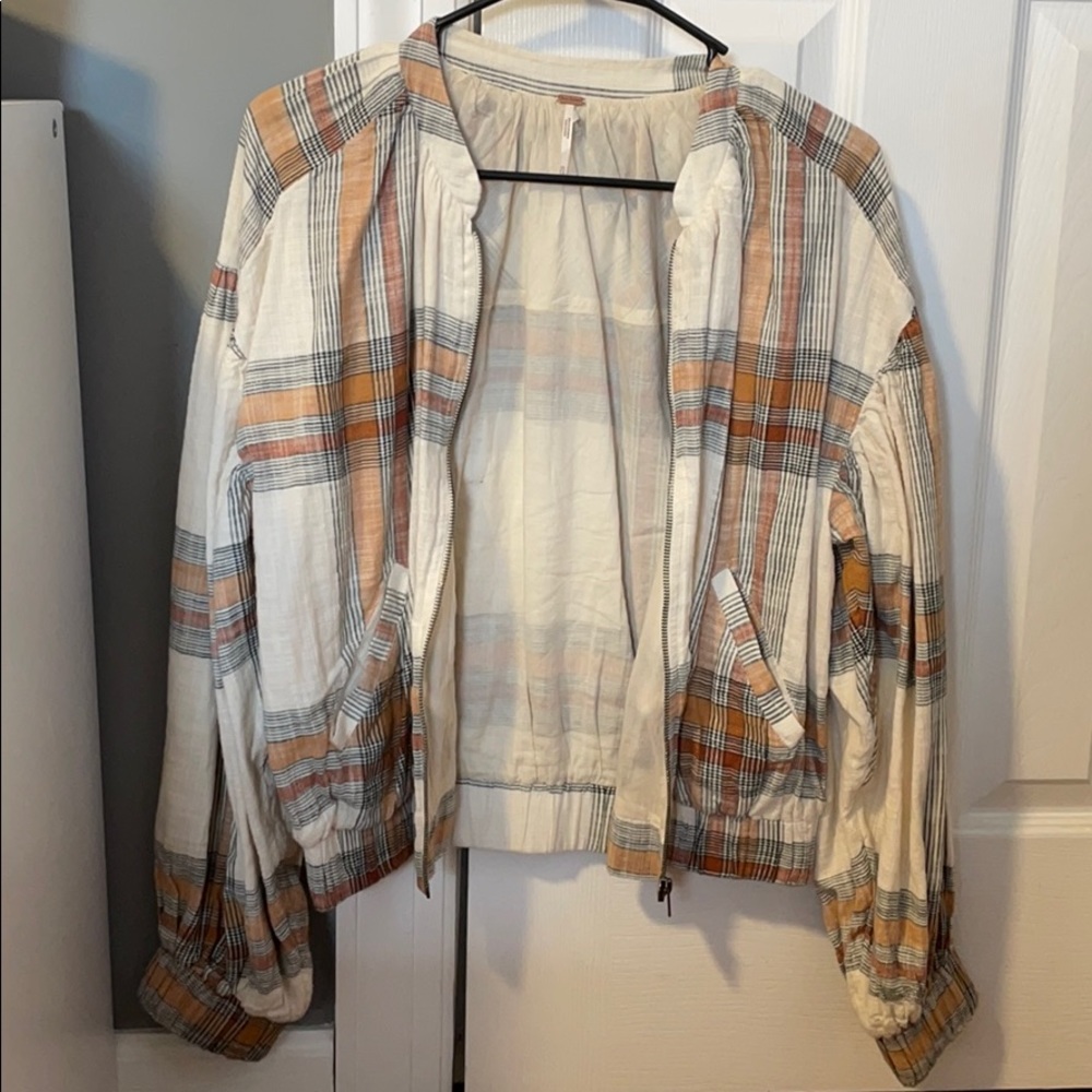 Free People Plaid Bomber Mattie